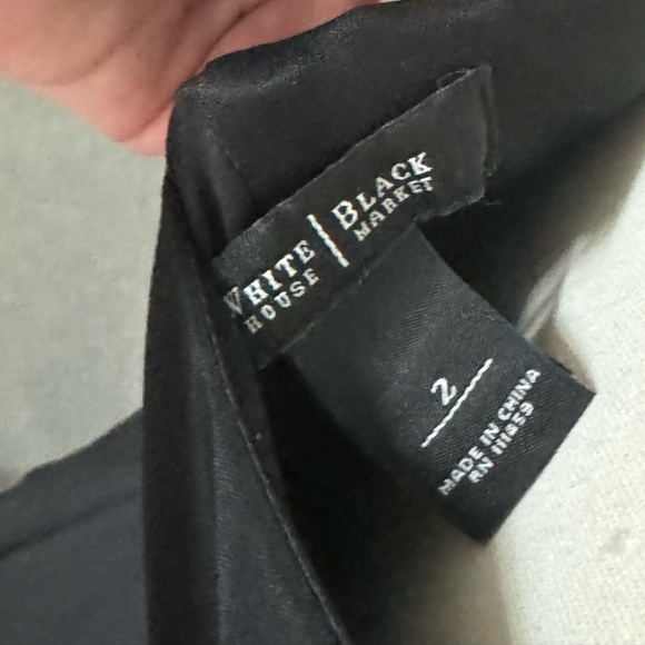 White House Black Market Black Dress Wave Side Size 2 - Picture 4 of 5